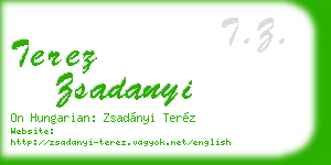 terez zsadanyi business card