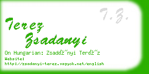 terez zsadanyi business card